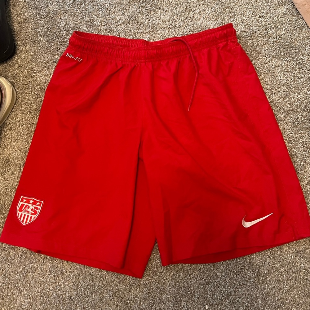 Nike USA Men’s Soccer Bright Red Men's Athletic Shorts